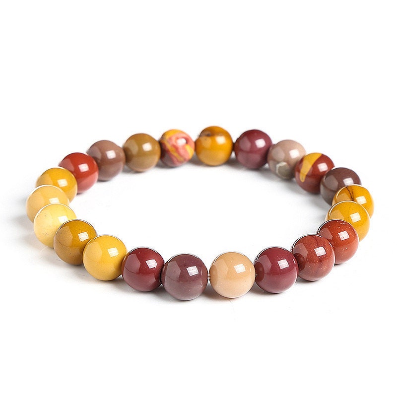 Mookaite Jasper Beads Bracelet 8''