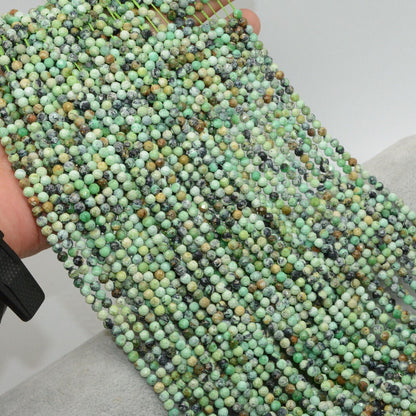Variscite Faceted Beads Natural Stone Beads 2mm 3mm 4mm 15''