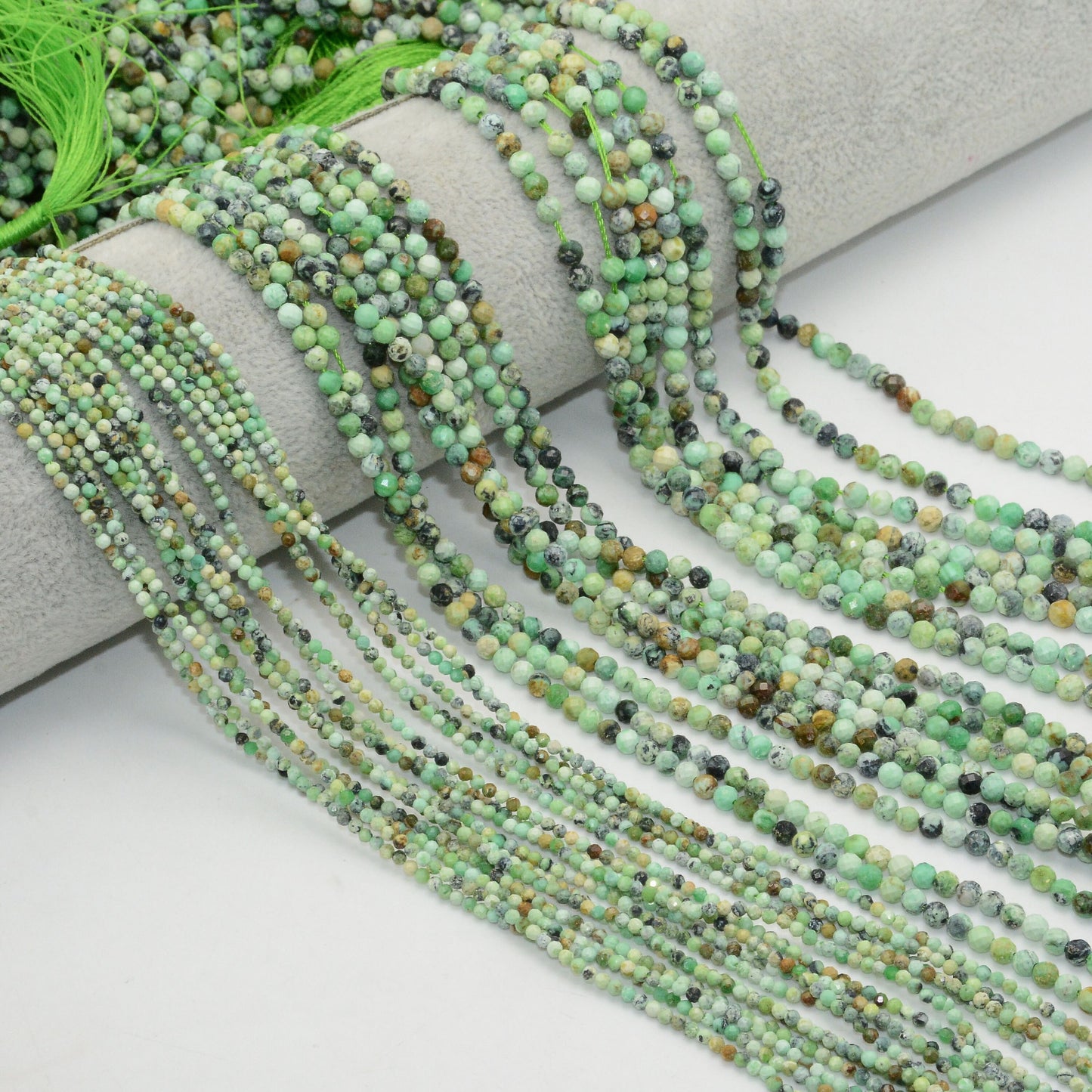 Variscite Faceted Beads Natural Stone Beads 2mm 3mm 4mm 15''
