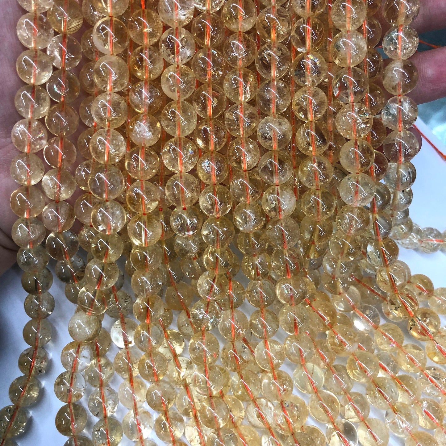 Genuine Citrine Stone Beads Crystal Quartz Beads 4mm 6mm 8mm 10mm 15''