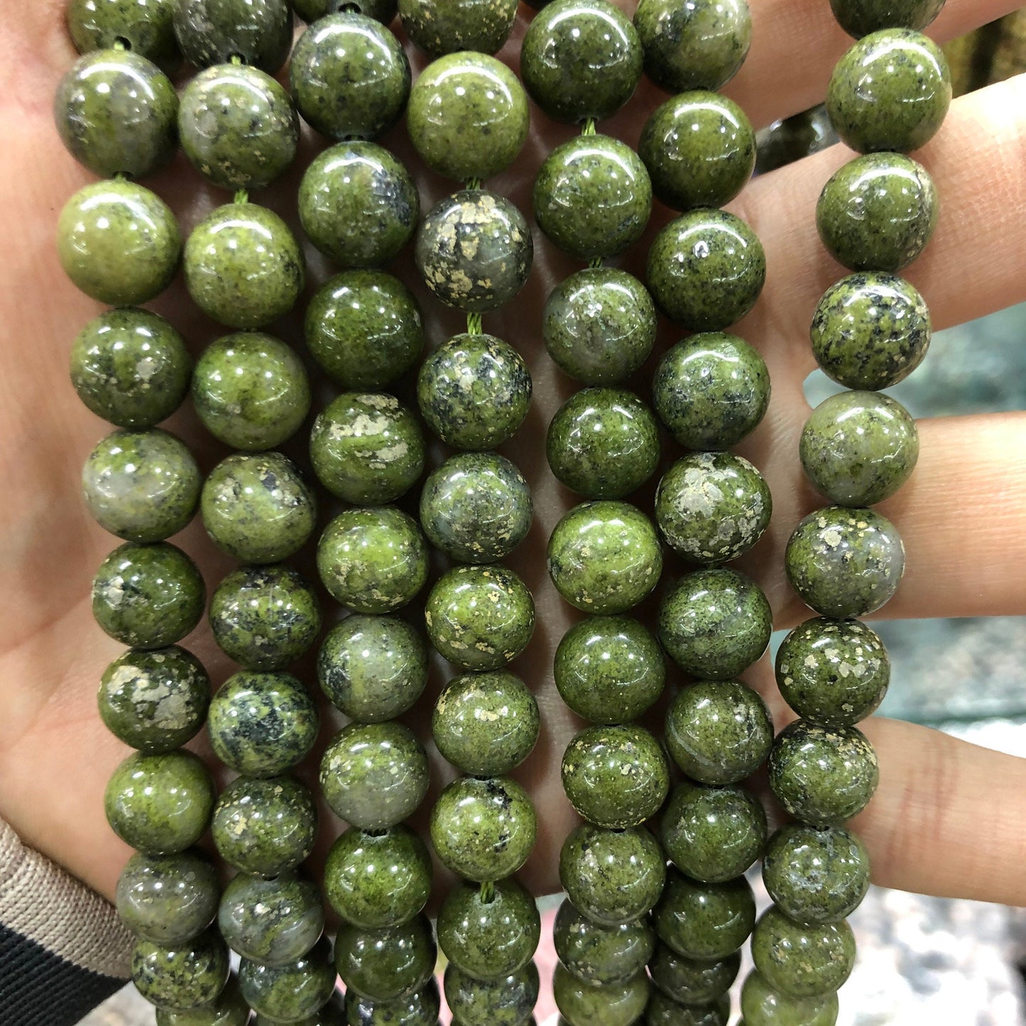 Green Epidote Beads 6mm 8mm 10mm 15''