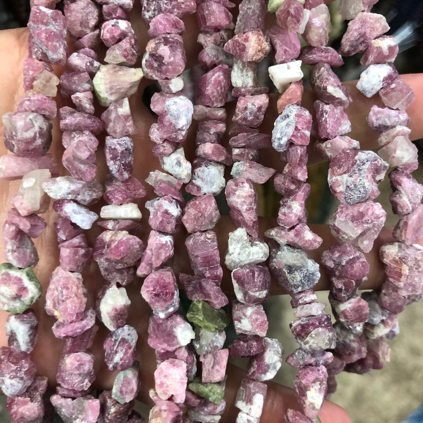 Raw Red Tourmaline Nugget Beads Natural Gemstone Beads 6-12mm