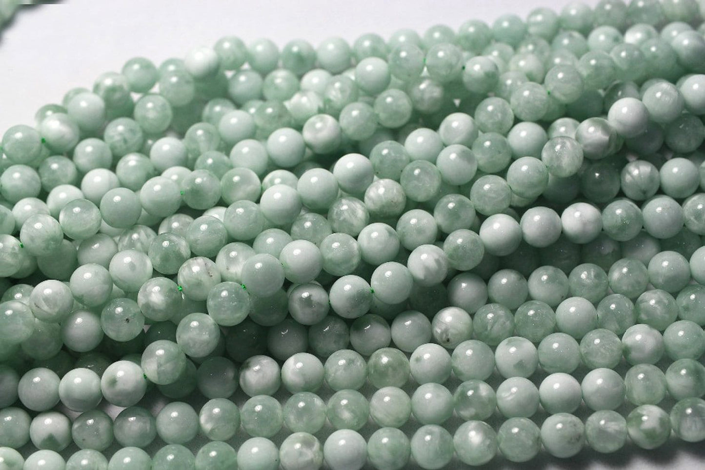 Green Angelite Beads 4mm 6mm 8mm 10mm 12mm 15''