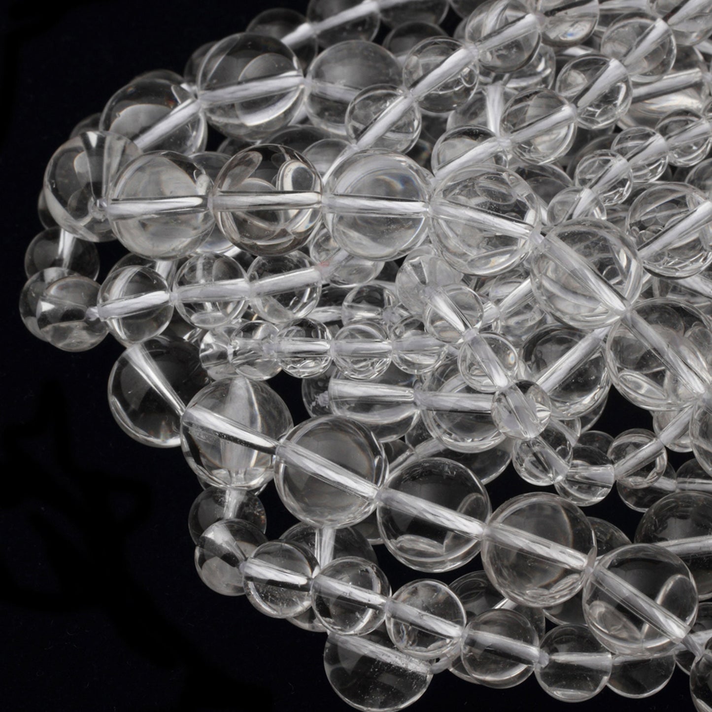 Klar krystal kvartssten, naturlig ædelsten, rund løs 4mm 6mm 8mm 10mm 12mm 14mm 15''