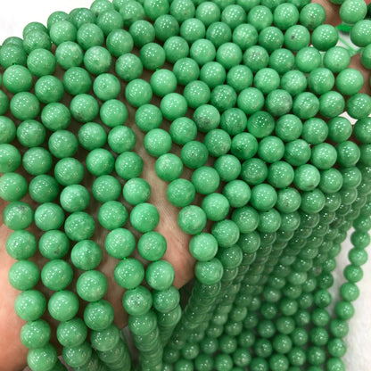 Green Angelite Stone Beads 6mm 8mm 10mm 15''