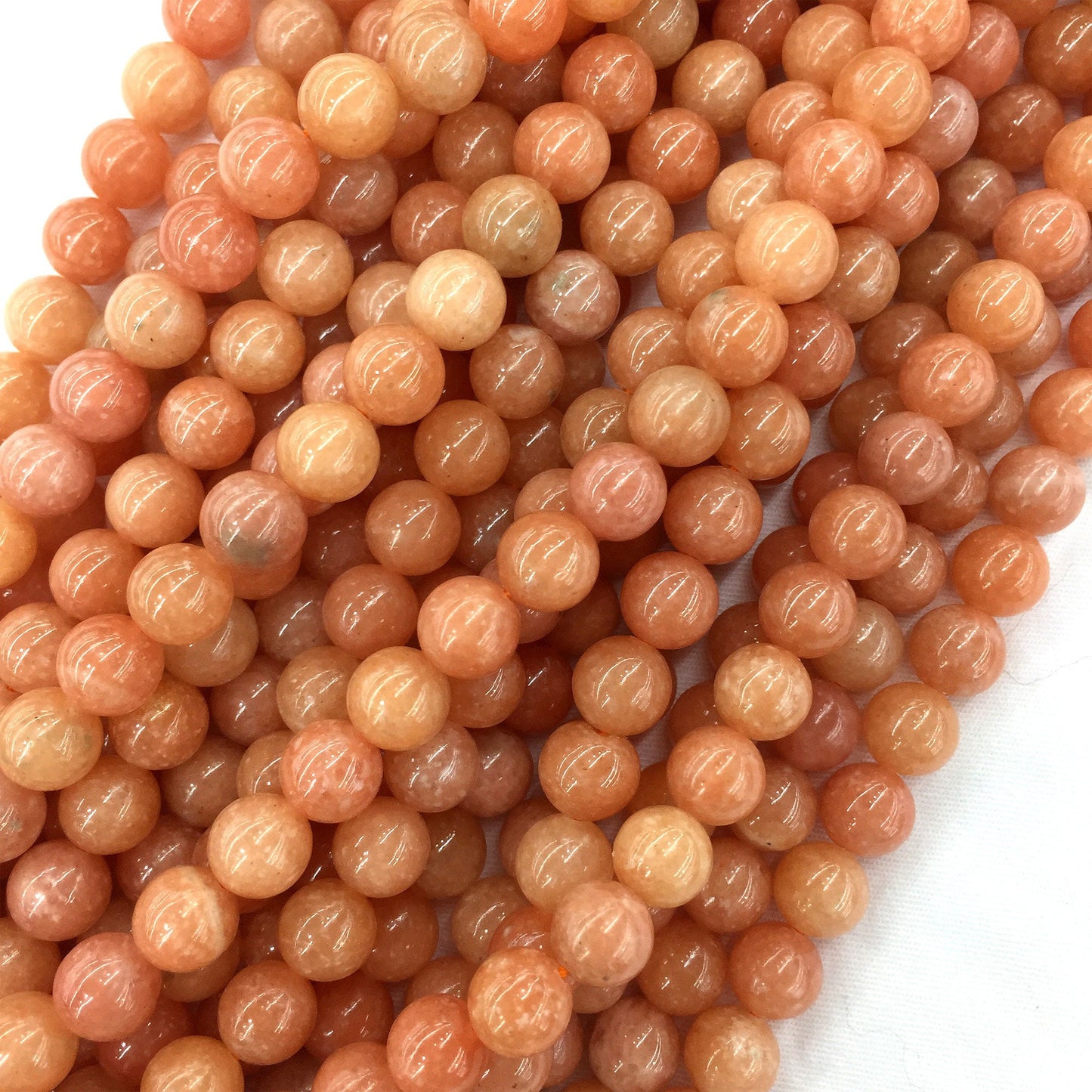 Orange Calcite Beads 6mm 8mm 10mm 15''