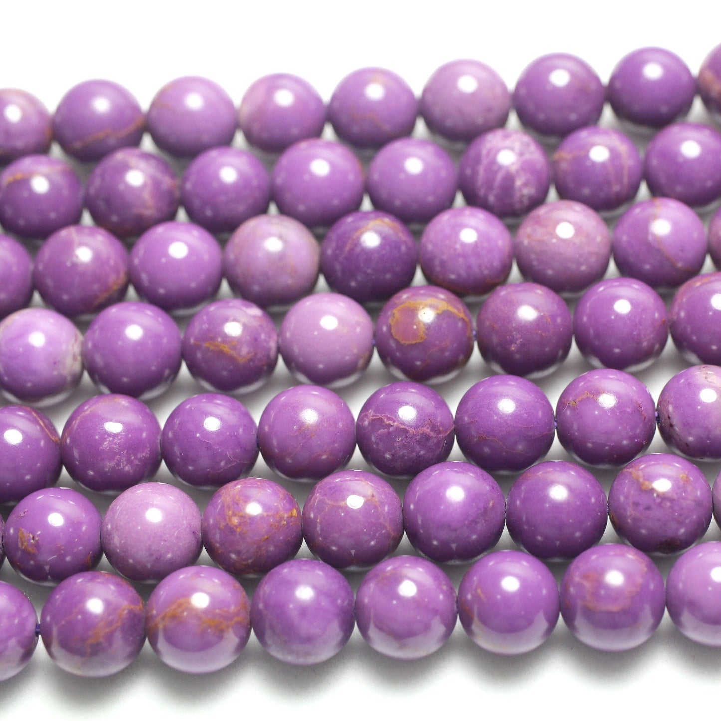 Lilla fosfosiderit, naturlig ædelsten, rund ægte sten 4 mm 6 mm 8 mm 10 mm 12 mm 15''