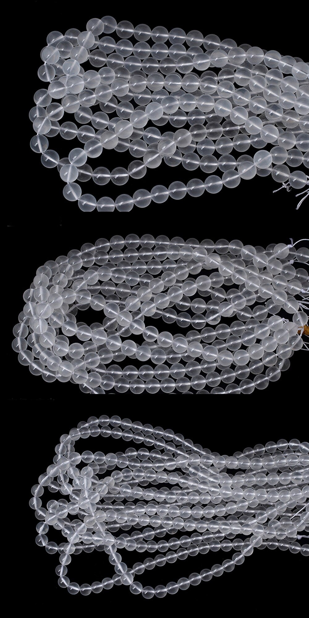 Sort rutileret kvarts, naturlig ædelsten, rund løs sten 4mm 6mm 8mm 10mm 12mm 15''