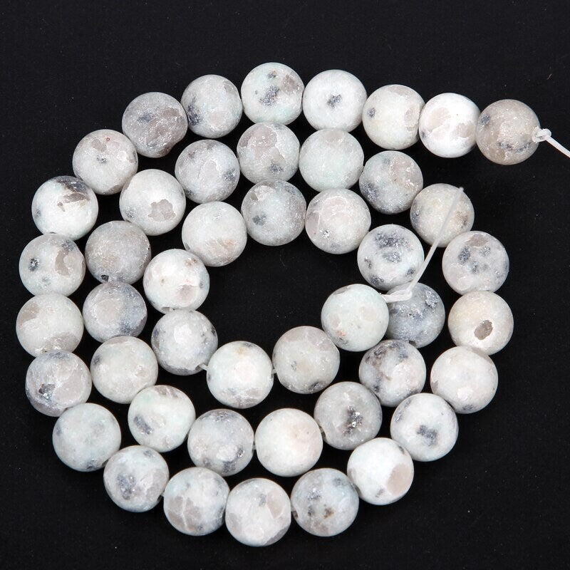 Lotus Jasper Matte Beads 6mm 8mm 10mm 15''