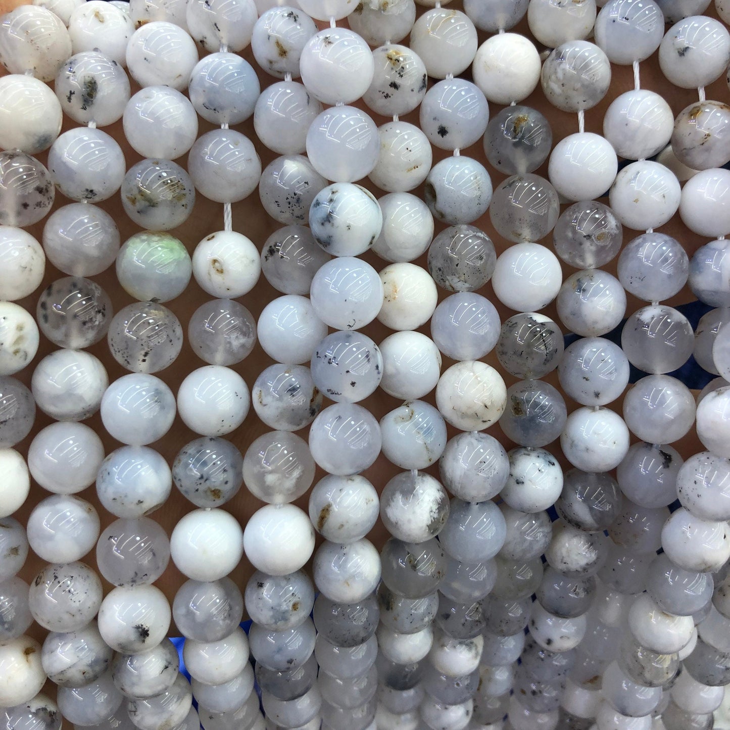 Genuine White Opal Beads 6mm 8mm 10mm 15''