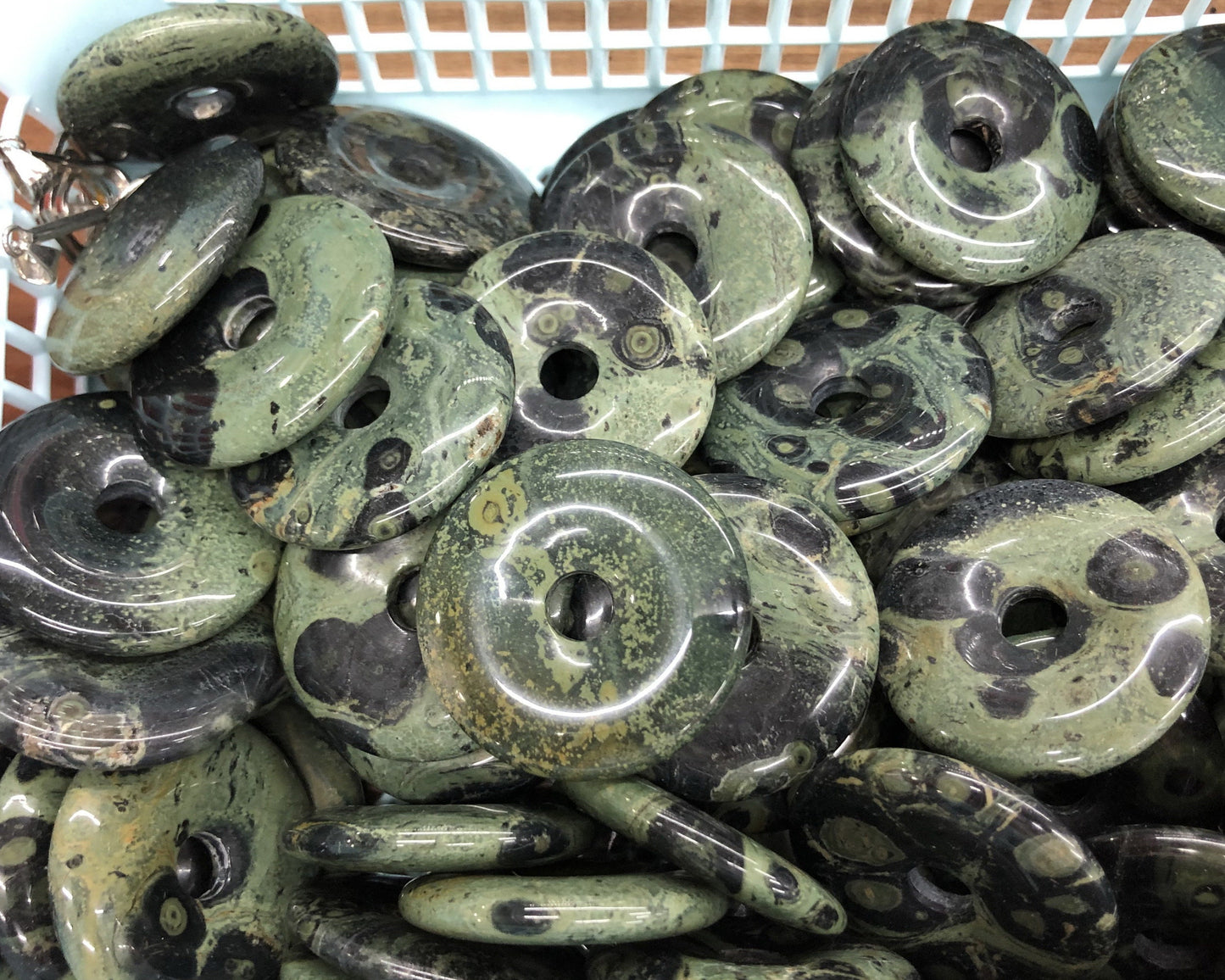 Kambaba Jasper Donut Pendant 30mm 40mm 50mm 1pc