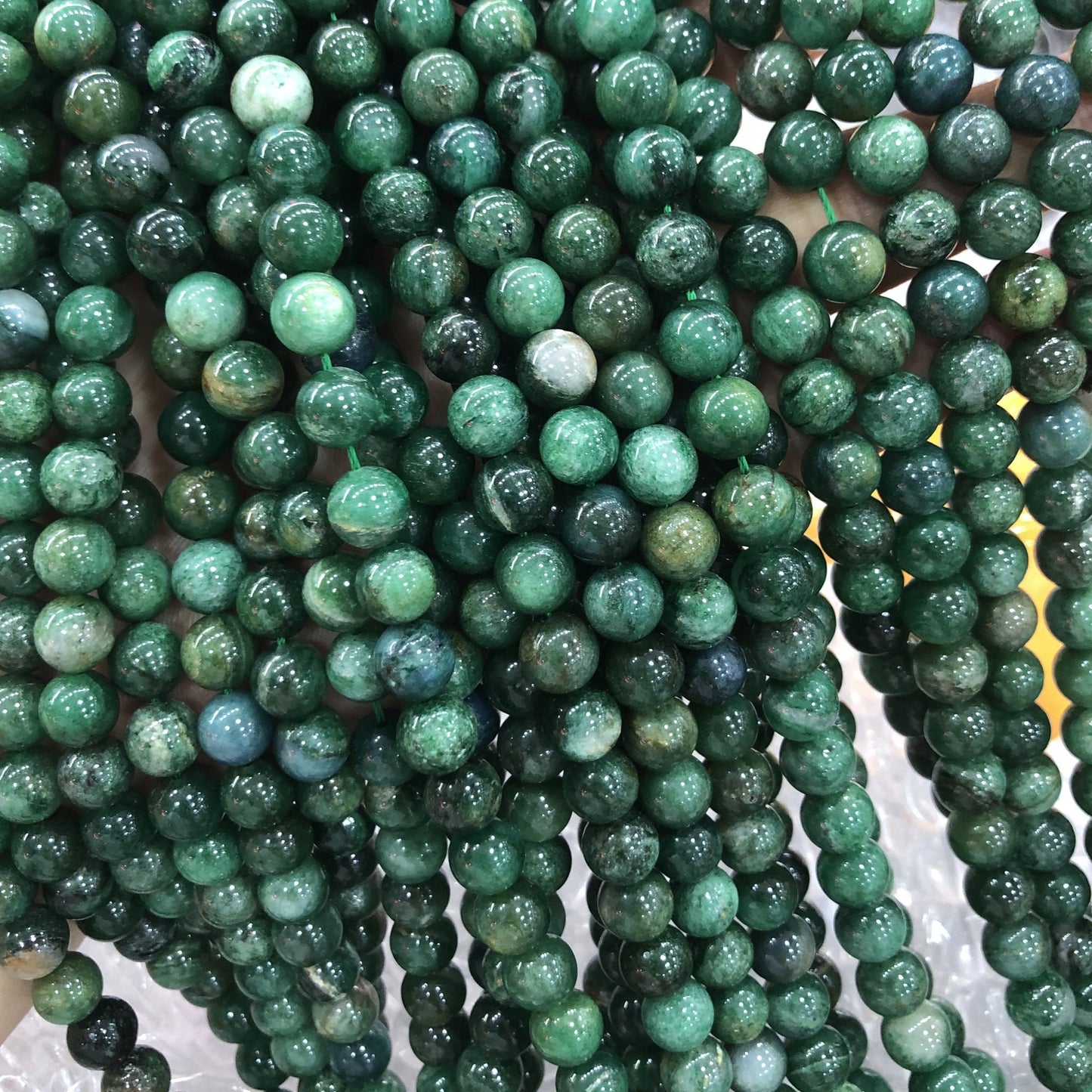 Fuchsite Beads Green Mica Crystal Stone Beads 6mm 8mm 10mm 15''