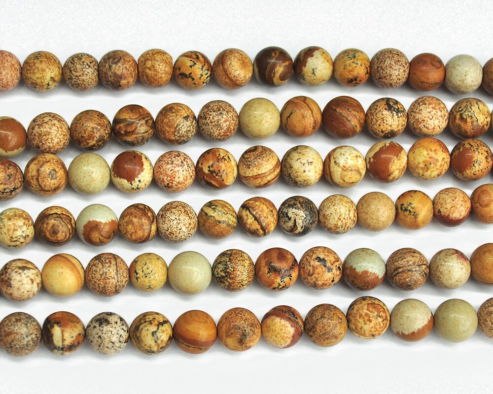 Picture Jasper Beads 4mm 6mm 8mm 10mm 12mm 15''