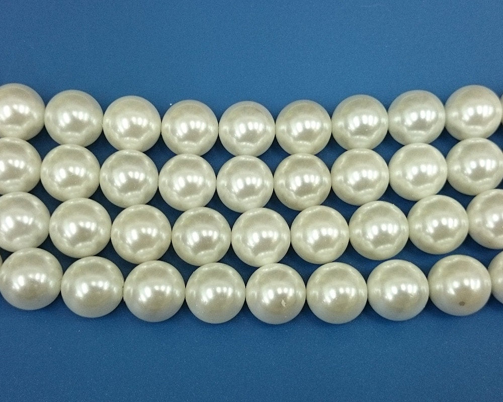 Perles de coquillage blanches 2 mm 3 mm 4 mm 6 mm 8 mm 10 mm 12 mm 14 mm 15''
