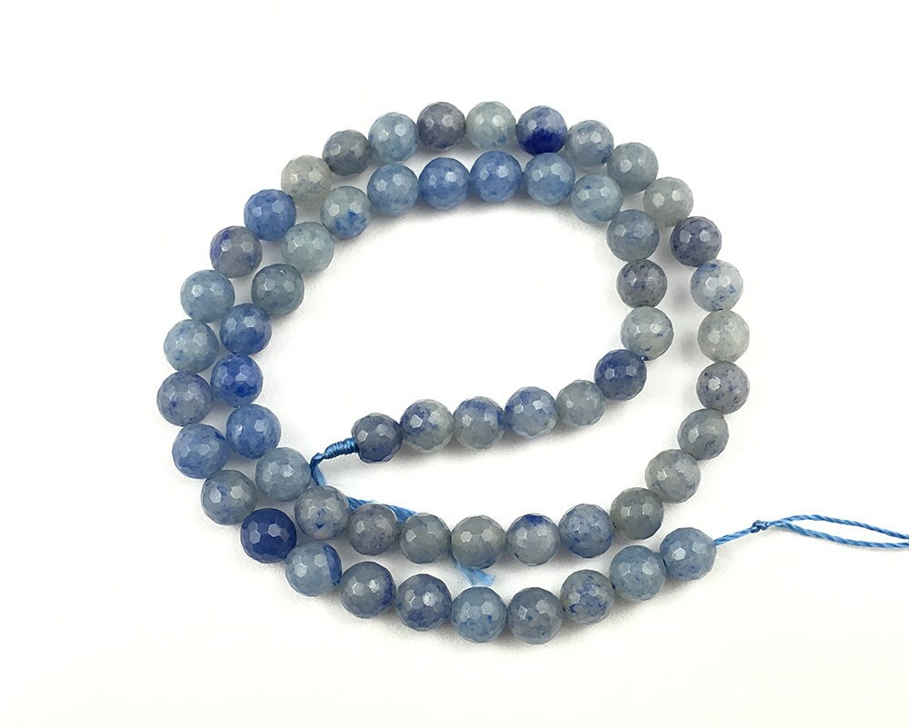 Blue Aventurine Faceted Beads 4mm 6mm 8mm 10mm 15''