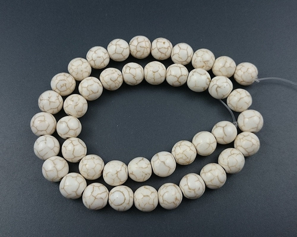 Ivory White Howlite Turkis 4mm 6mm 8mm 10mm 12mm