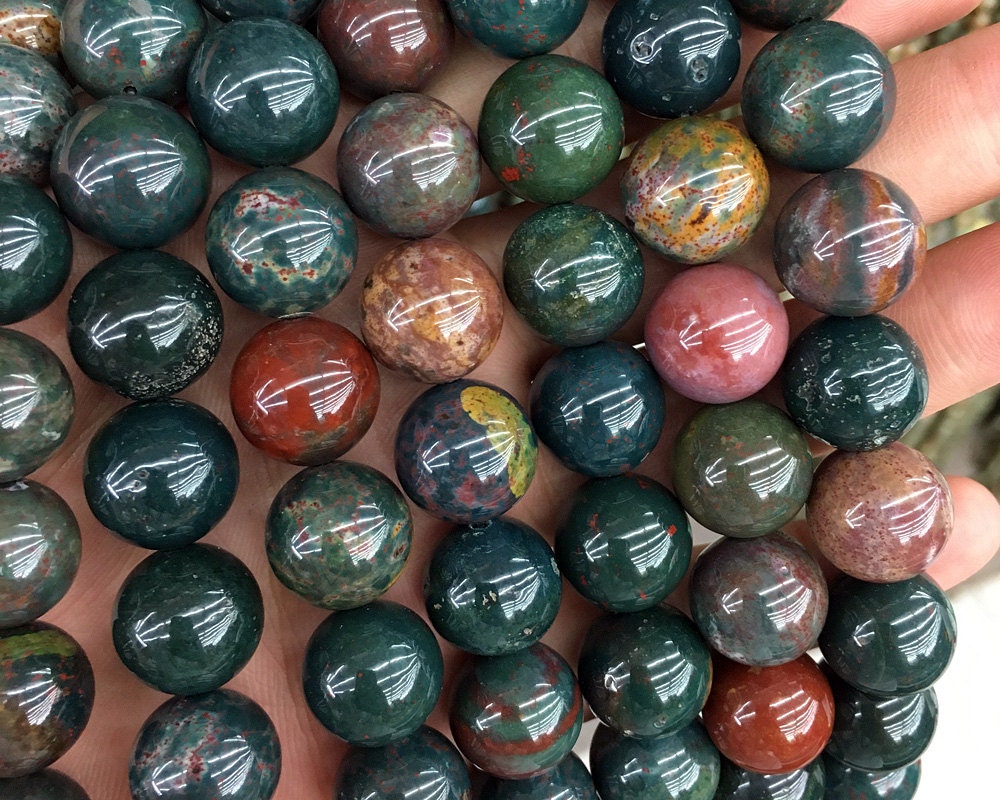 Bloodstone Beads 4mm 6mm 8mm 10mm 12mm 15''
