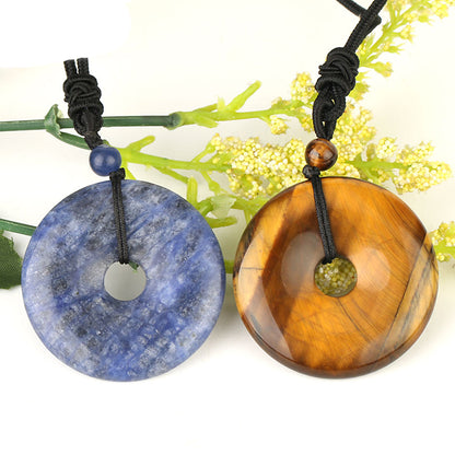 Donut Pendant Necklace 25''