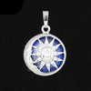 Sun Pendant Necklace Stone Pendant Necklace 18''
