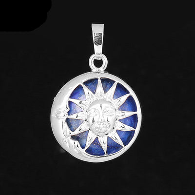 Sun Pendant Necklace Stone Pendant Necklace 18''