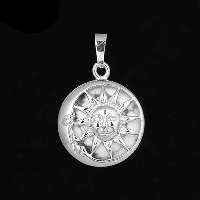 Sun Pendant Necklace Stone Pendant Necklace 18''