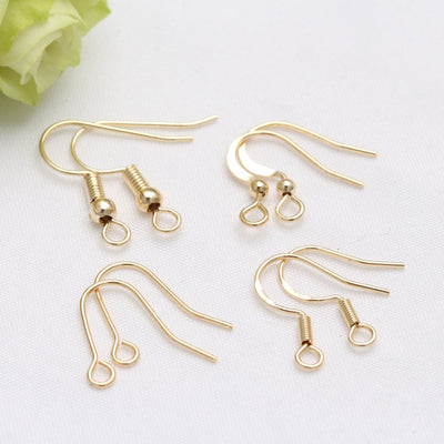 18K Gold Silver Plated Ear Hook 10pcs
