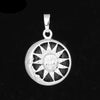 Sun Pendant Necklace Stone Pendant Necklace 18''