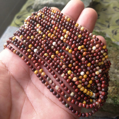 Naturlig ædelsten, 3 mm sten, Howlit, Ametyst, Onyx, Sodalit, Amazonit, Labradorit Rund 15''