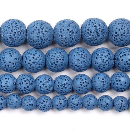 Blue Lava Beads 6mm 8mm 10mm 12mm 15''