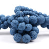 Perles de lave bleues 6 mm 8 mm 10 mm 12 mm 15''