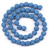 Perles de lave bleues 6 mm 8 mm 10 mm 12 mm 15''