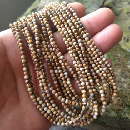 Naturlig ædelsten, 3 mm sten, Howlit, Ametyst, Onyx, Sodalit, Amazonit, Labradorit Rund 15''