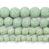 Perles de lave vertes 6 mm 8 mm 10 mm 12 mm 15''