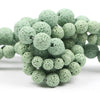Perles de lave vertes 6 mm 8 mm 10 mm 12 mm 15''