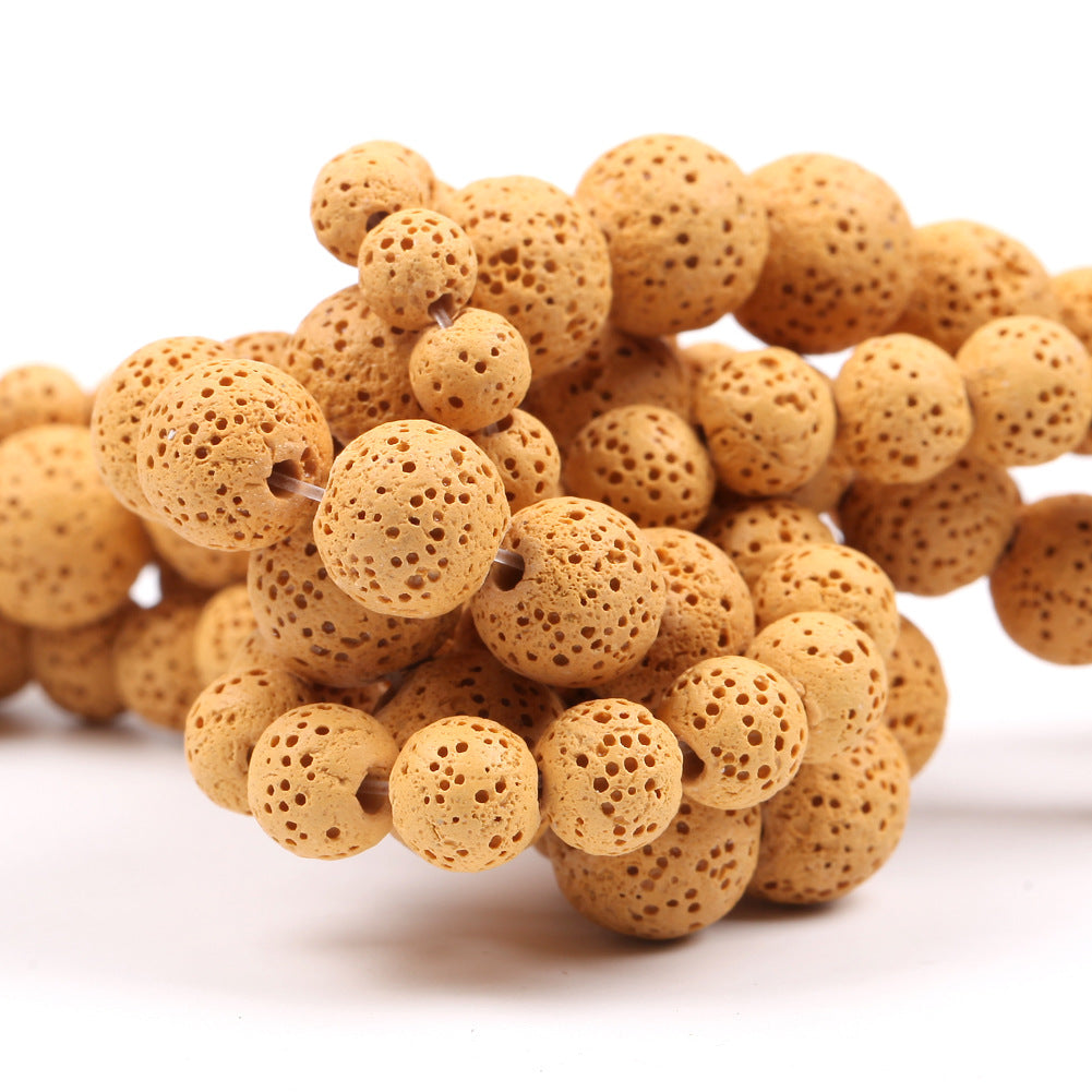 Yellow Lava Beads 6mm 8mm 10mm 12mm 15''