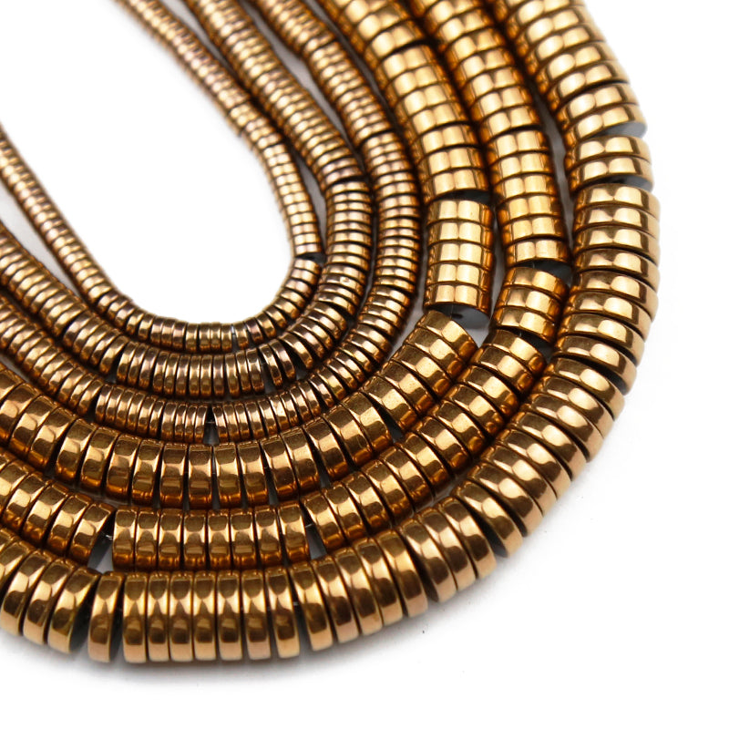 Farverig hæmatit, naturlig ædelsten, Rondelle Stone Spacer 2mm 3mm 4mm 6mm 15''