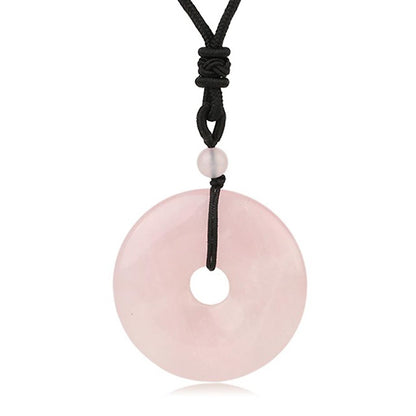 Donut Pendant Necklace 25''