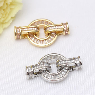 14K Gold Silver Plated Buckle 5pcs