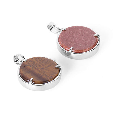 Sun Pendant Necklace Stone Pendant Necklace 18''