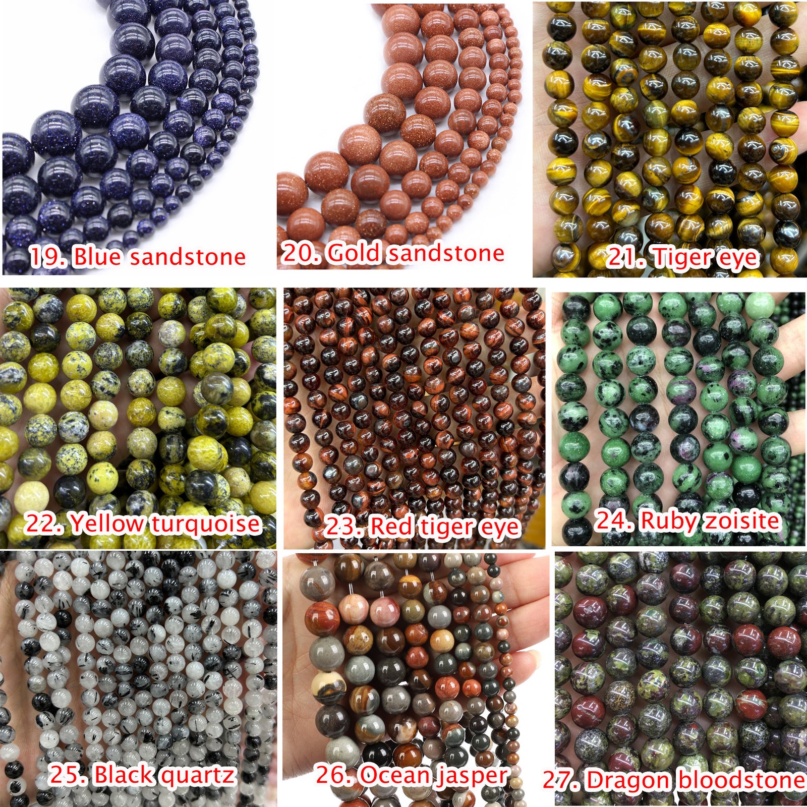 Azurit, naturlig ædelsten, ægte sten, 6mm 8mm 10mm 15''