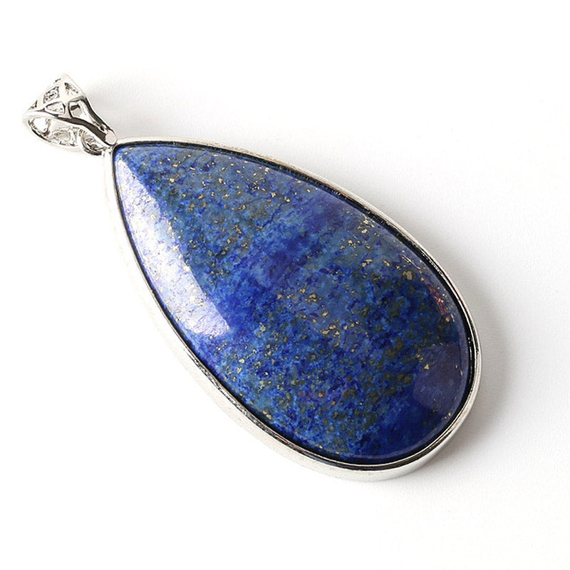 Stone Teardrop Pendant Necklace 18''