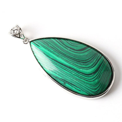 Stone Teardrop Pendant Necklace 18''