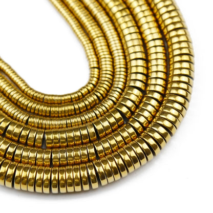 Farverig hæmatit, naturlig ædelsten, Rondelle Stone Spacer 2mm 3mm 4mm 6mm 15''