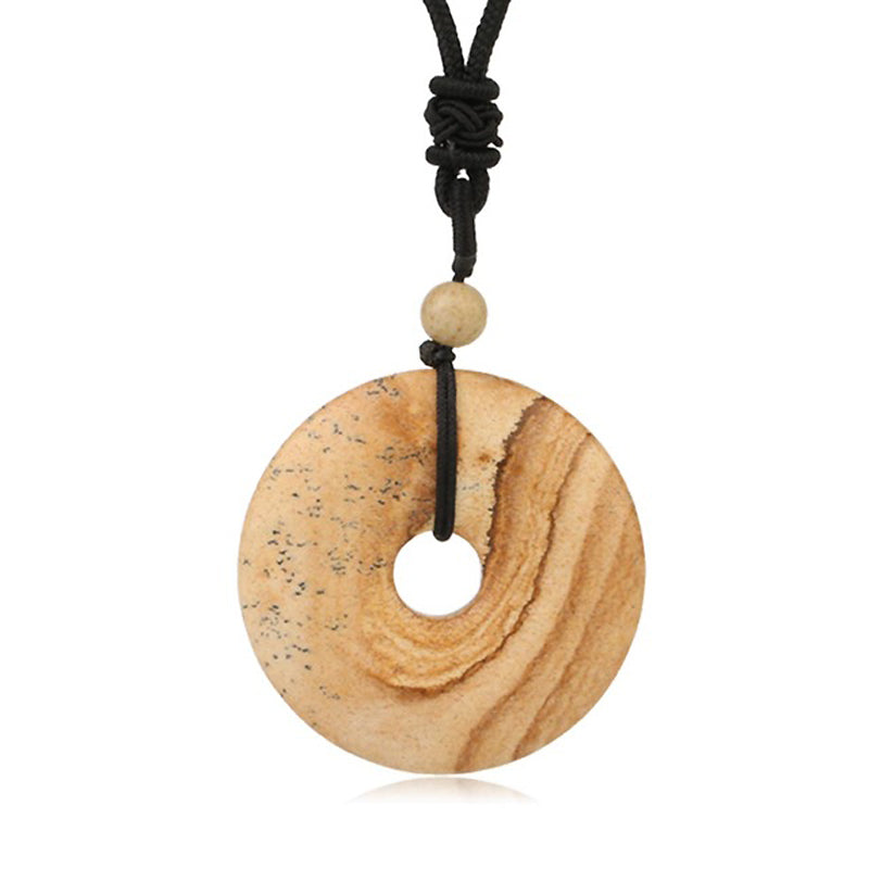 Donut Pendant Necklace 25''