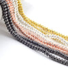 Plated Lava Rondelle Beads 4x6mm 5x8mm 6x10mm 15''