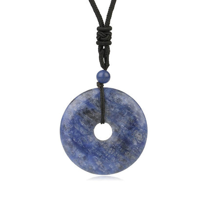 Donut Pendant Necklace 25''