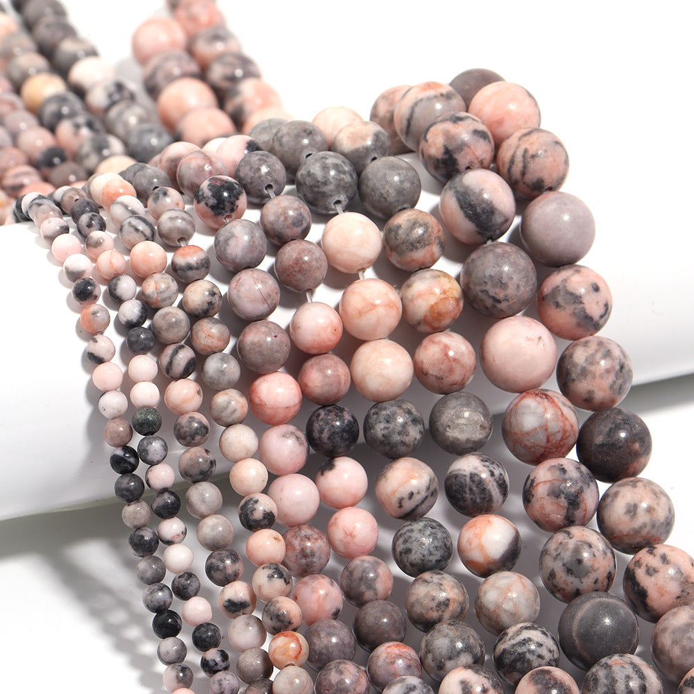 Pink Zebra Jasper Beads 4mm 6mm 8mm 10mm 12mm 15''