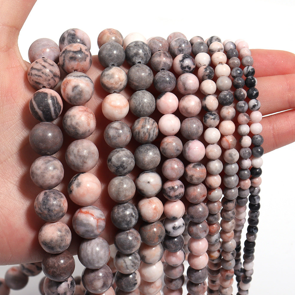 Pink Zebra Jasper Beads 4mm 6mm 8mm 10mm 12mm 15''