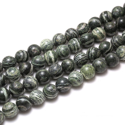 Green Zebra Jasper Beads 6mm 8mm 10mm 12mm 15''