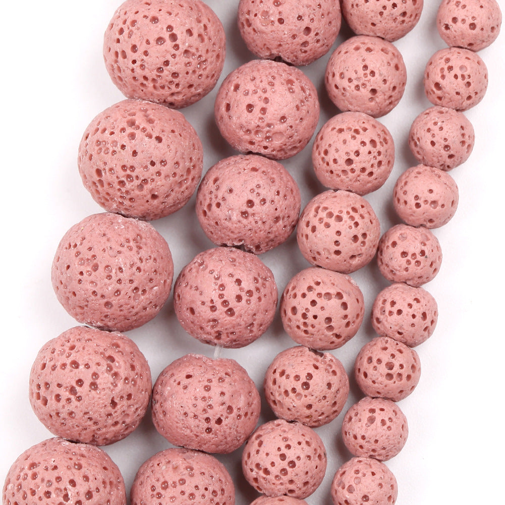 Perles de lave rouges 6 mm 8 mm 10 mm 12 mm 15''